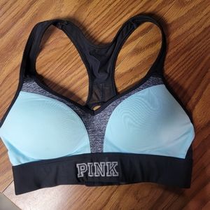 Pink brand teal sports bra XS